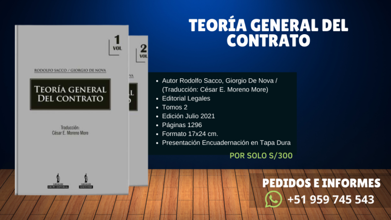 Libro: "Teoría general del contrato. 2 Tomos"