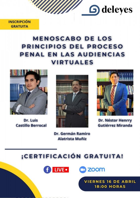 Menoscabo de los principios del proceso penal en las audiencias virtuales