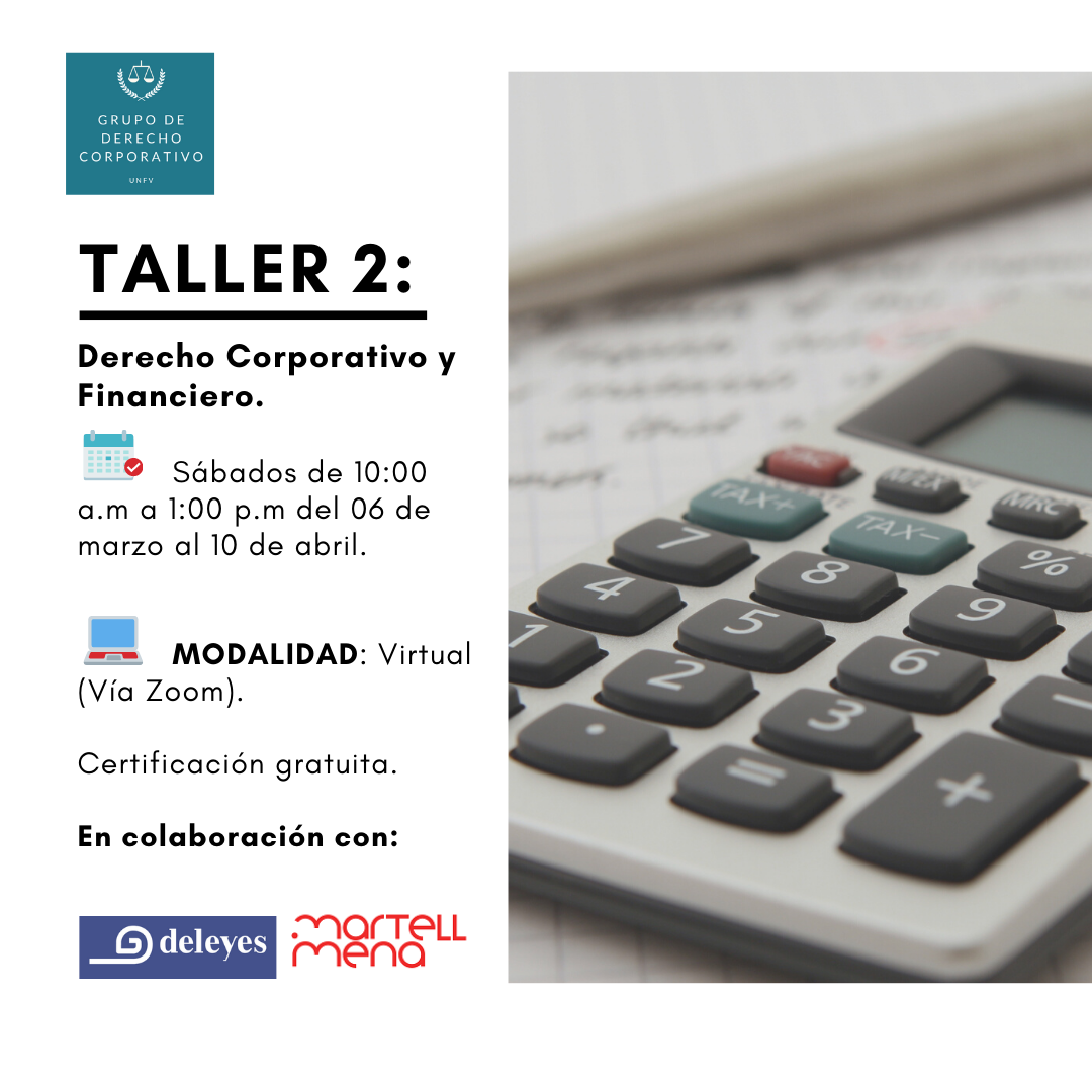 Taller de Derecho Corporativo y Financiero