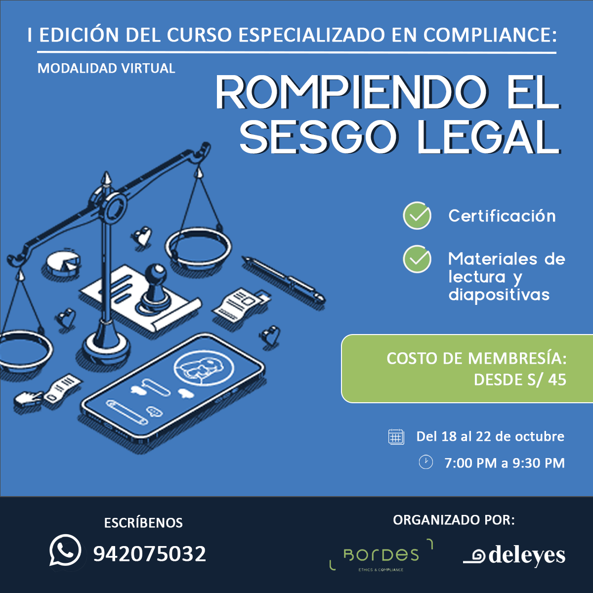I Edición del Curso Especializado en Compliance: Rompiendo el sesgo legal