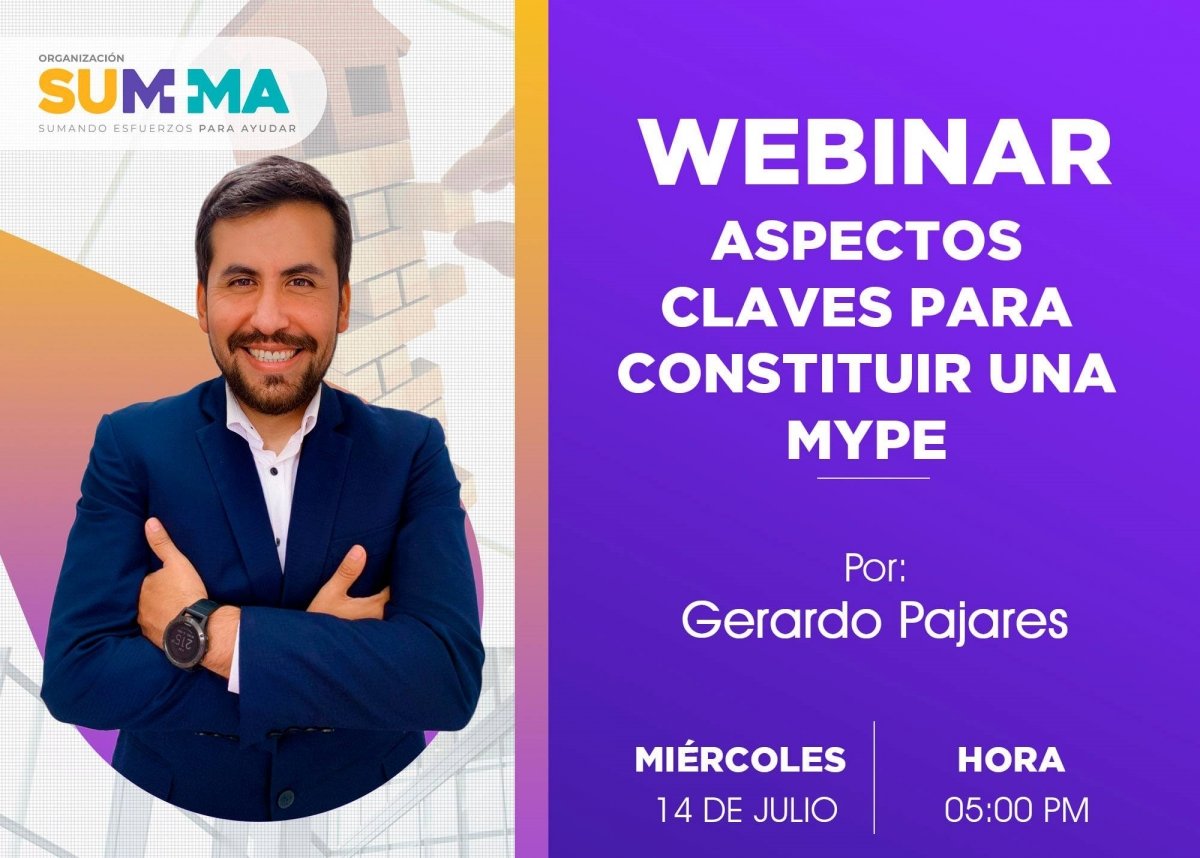 WEBINAR: ASPECTOS CLAVES PARA CONSTITUIR UNA MYPE